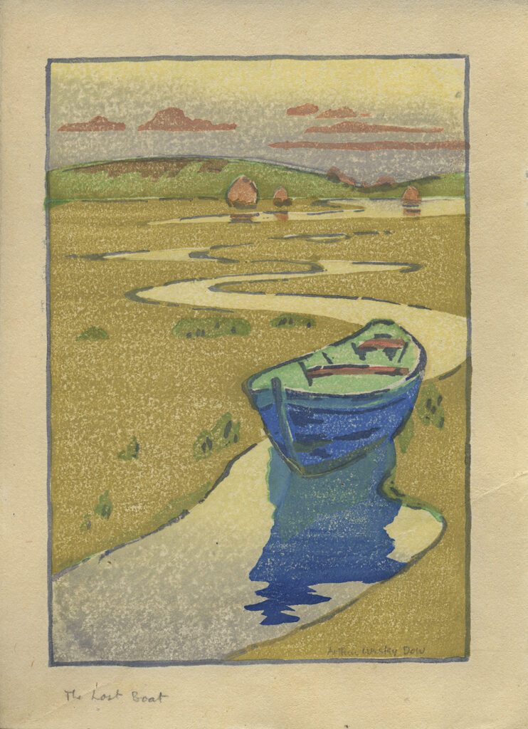 Arthur Wesley Dow, The Derelict, or The Lost Boat, 1916