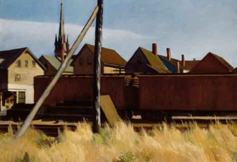 Edward Hopper, Freight Cars, Gloucester, 1928