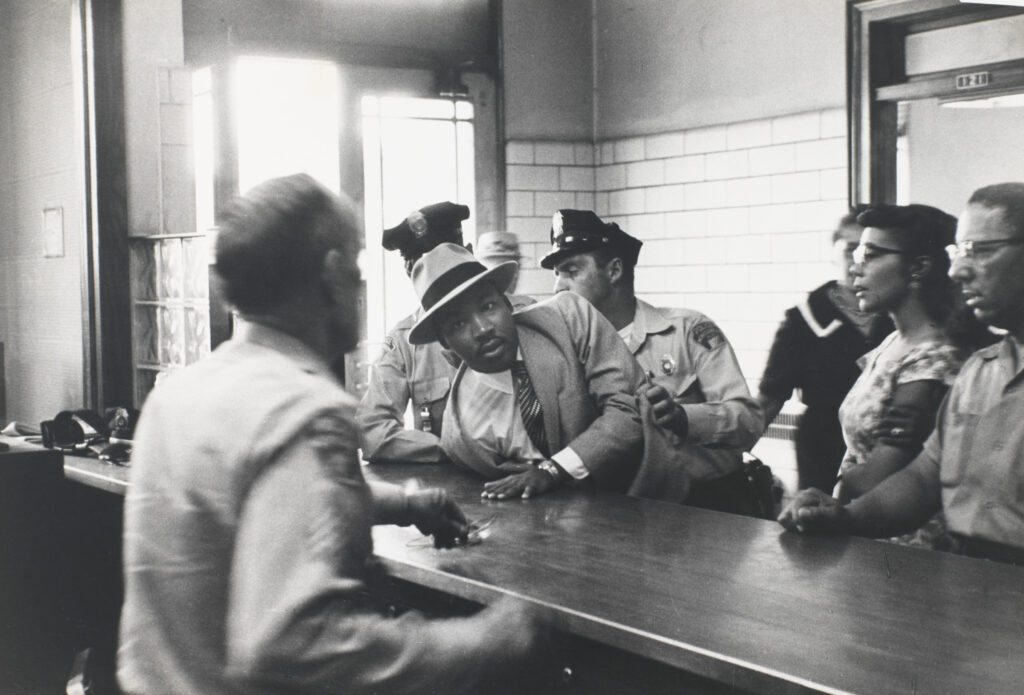 Charles Moore (American, 1931–2010), Martin Luther King Jr. Arrested, Montgomery, Alabama, 1958