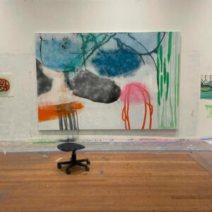 Sue McNally's work in the Artist Studio