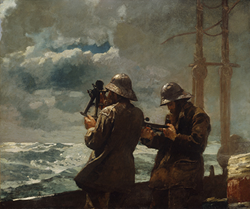 Winslow Homer, Eight Bells, 1886, oil on canvas, 25 3/16 x 30 3/16 inches, gift of anonymous donor, 1930.379